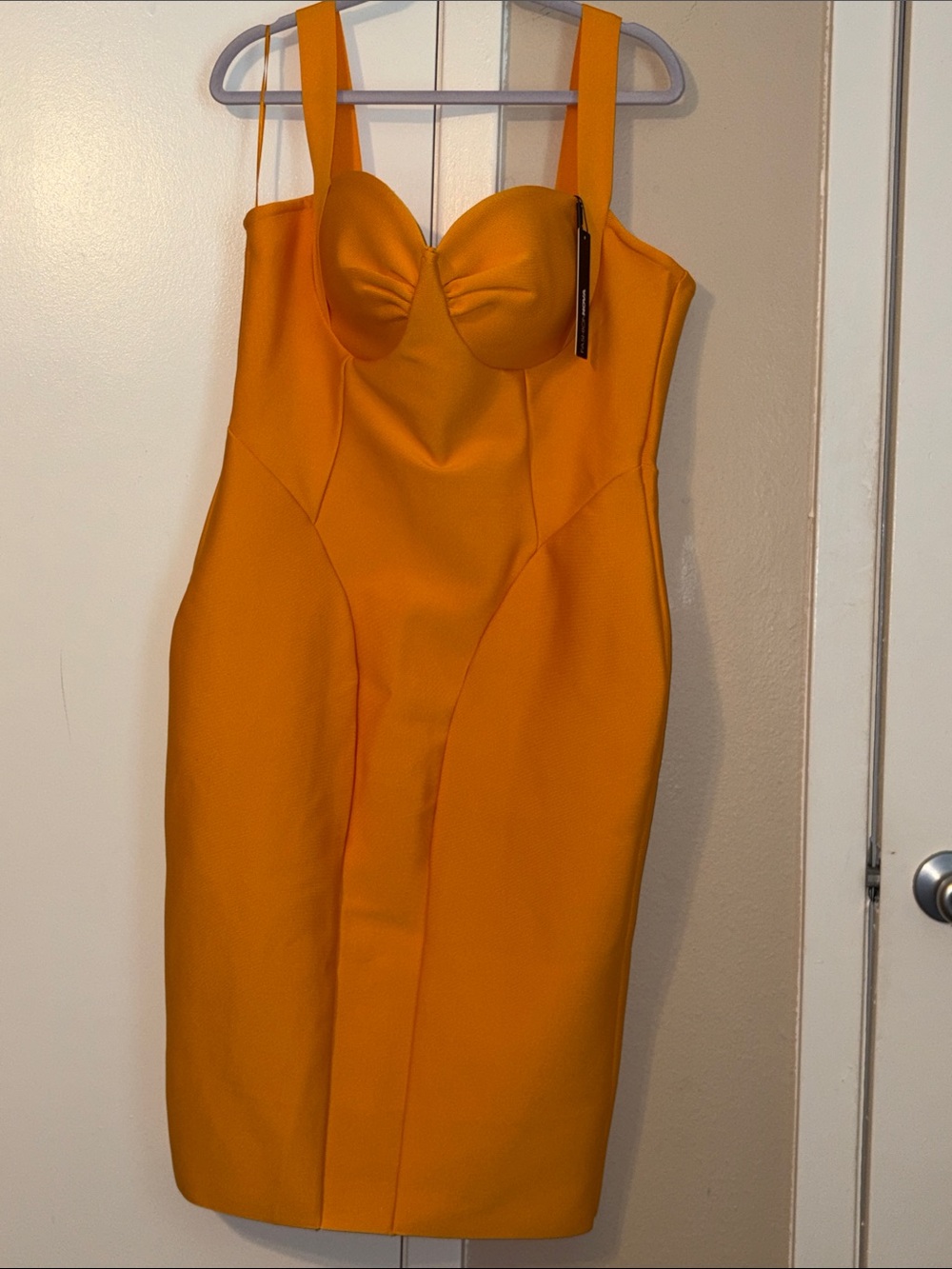 Fashion Nova Sleek Mustard Yellow Bustier Sheath Dress 2X